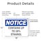 Signmission Contains Up To 10% Ethanol, 18 in W x Rectangle, Plastic OS-2PACK-NS-P-1218-L-10805 - alternate 7
